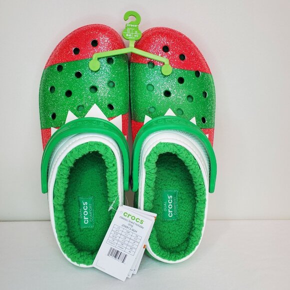 Crocs Classic Elf Faux Fur Lined Clogs Holiday Christmas Glitter Mens 13 /Wmn14 main image 12